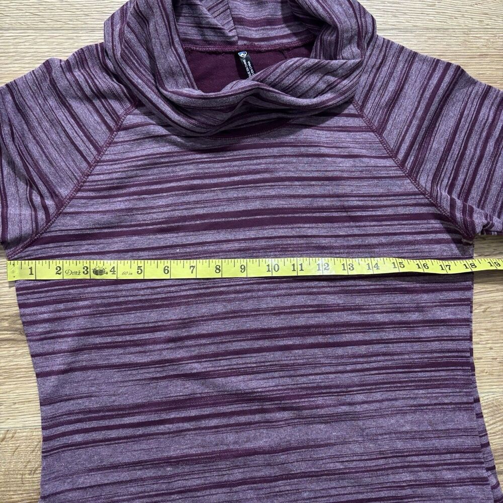 Kuhl Piper Cowl Neck Pullover Women’s Small Striped Purple Long Sleeve Top - Picture 5 of 6